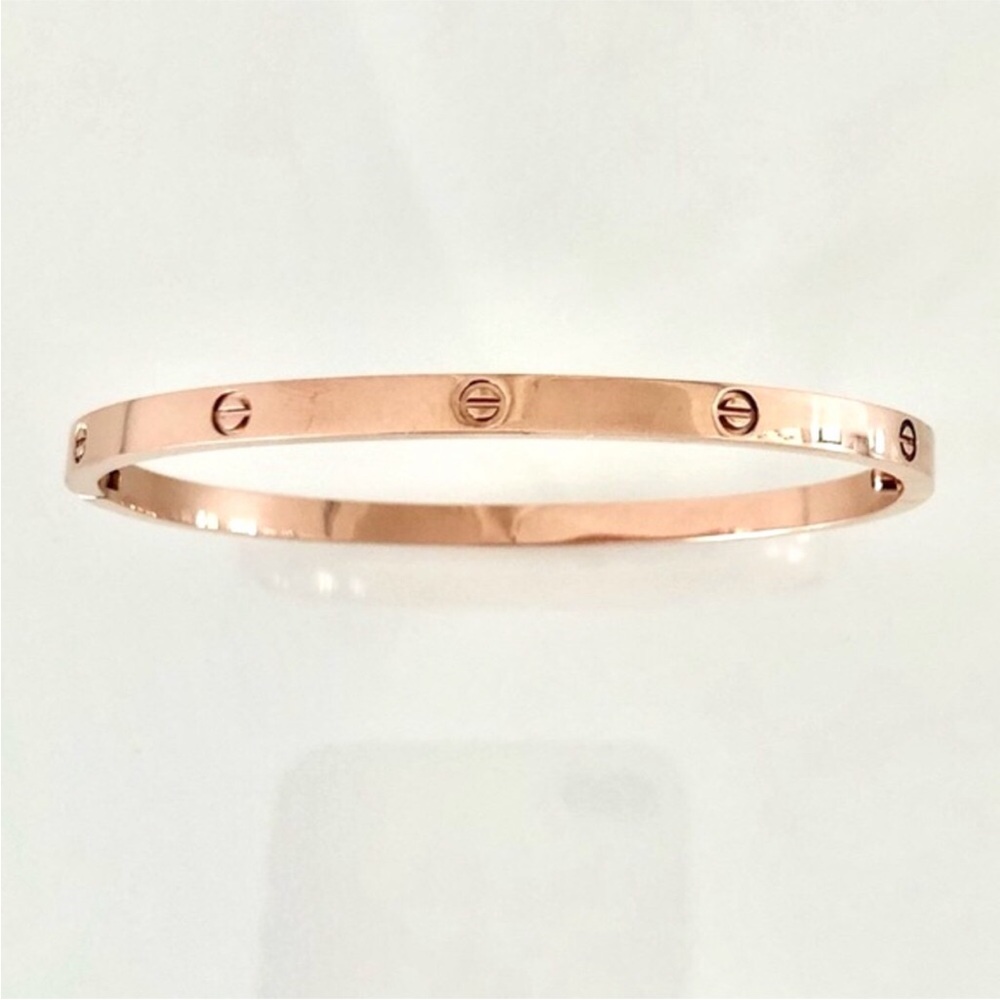 Rose Gold Screw Small Model Bangle Bracelet